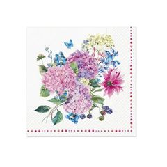 Peceta decoupage - HYDRANGEA BOUQUET - 1pc