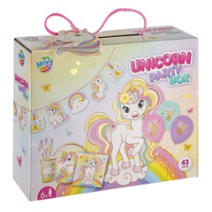 Set feste për fëmijë Unicorn 43 copë