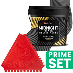 Set Paste Relief Black Midnight ARTMIE me krehër arti