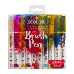 Stilolapsa me bojëra uji ECOLINE BRUSH PEN FASHION | Set 10 copë