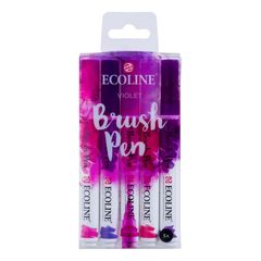 Stilolapsa me bojëra uji ECOLINE BRUSH PEN VIOLET | Set 5 copë